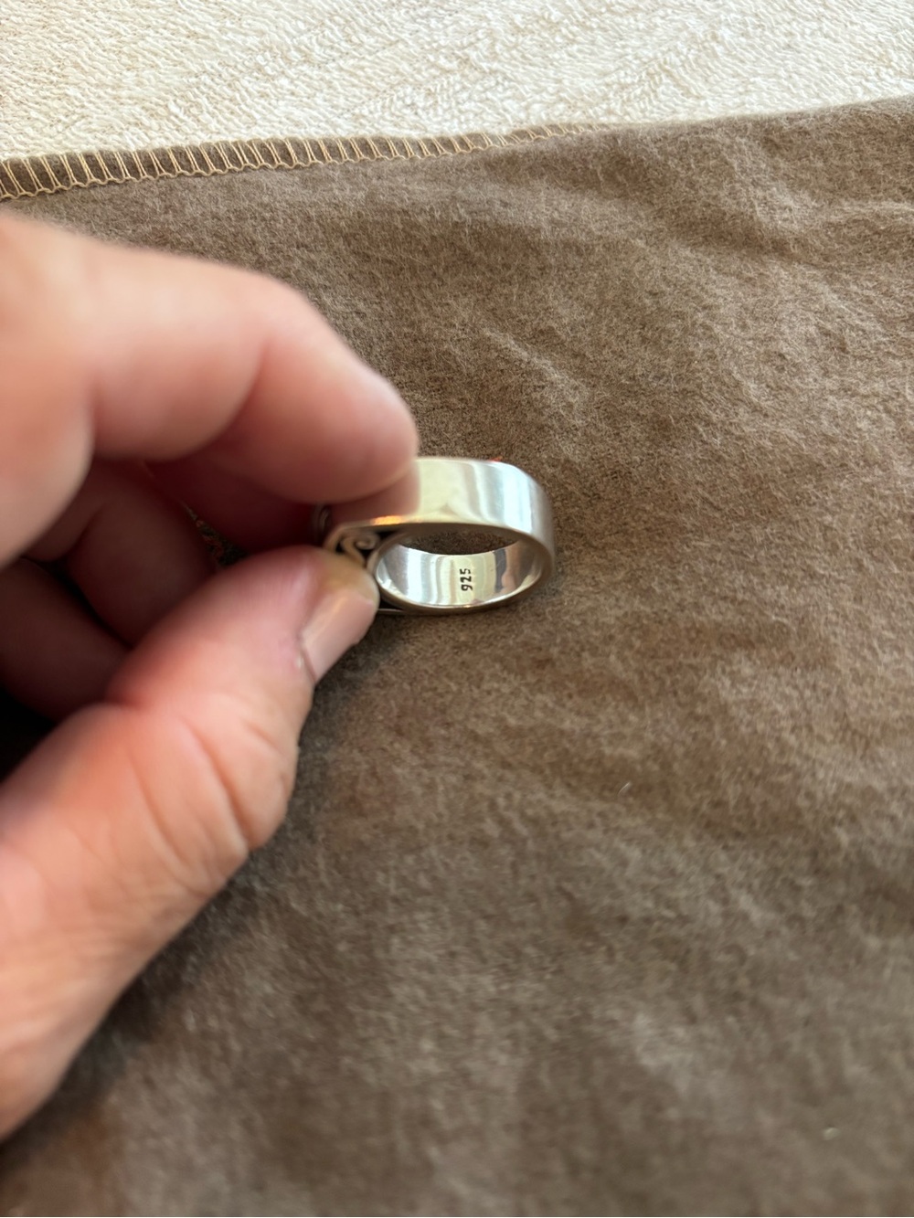 Brighton Sterling Silver Scroll Signet Ring - Black Accent - Picture 5 of 9